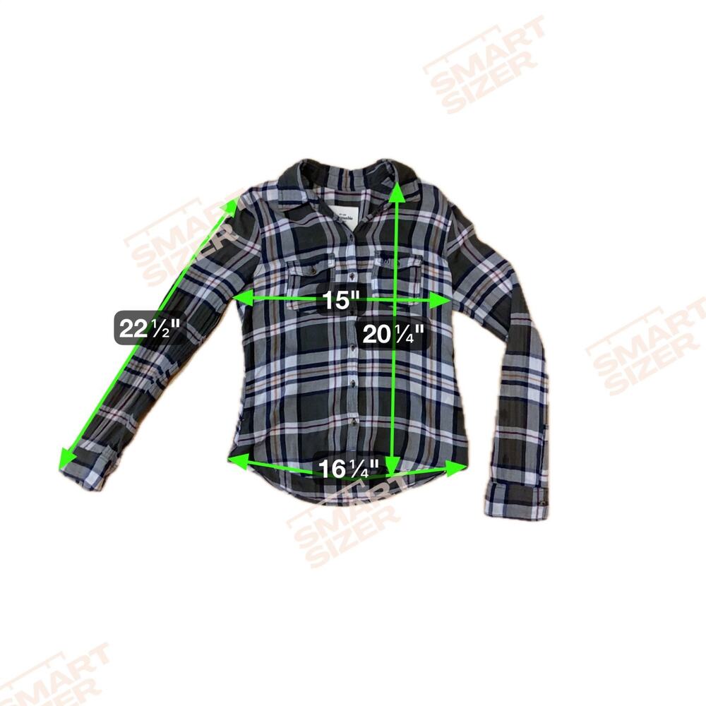 Abercrombie Y2K Plaid Flannel Top Kids Teen Sz M Ladies XXS Preppy Stretch Moose - Picture 8 of 8